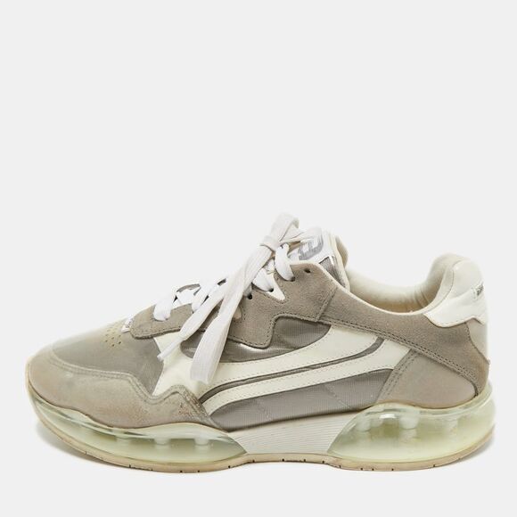 Alexander Wang Shoes - Alexander Wang Grey/white Pvc  Suede And Leather Stadium Low Top Sneakers Size